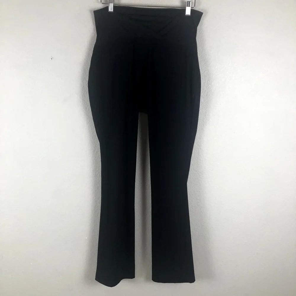 Isabell Maternity Pants Women 6 Black Maternity Stretch Bootcut Athleisure Comfy